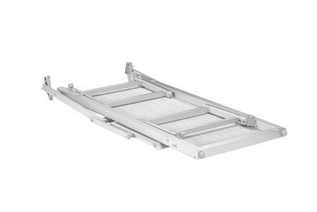 Aluminium ligbed &quot;Maxi&quot; met zonneklep en witte bekleding (Bianco)