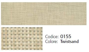 Beukenhouten ligbed (teakolie) met grof geweven Twistsand bekleding