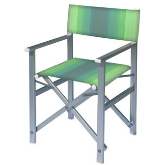 aluminium regisseursstoel groen wit