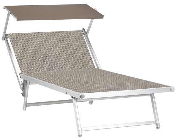 Aluminium ligbed VIP met taupe bekleding (Mosquito)