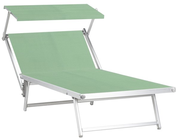 Aluminium ligbed VIP met olijfgroene bekleding (Verde Oliva)