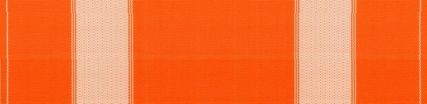 Beukenhouten ligbed met oranje bekleding met witte banen (Nemo)