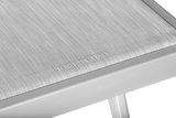 Aluminium ligbed 'Maxi' met zonneklep en amber bekleding met witte banen (Trevally)_