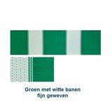 Beukenhouten ligbed met groene bekleding met witte banen (Pool Green)_