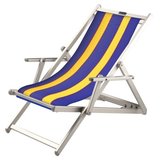 aluminium ligstoel blauw-geel