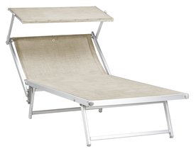 Aluminium ligbed "VIP" met ecru bekleding (Twistsand)