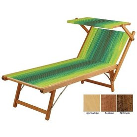 Beukenhouten ligbed met groen-gele bekleding (Golden Green)