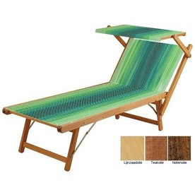 Beukenhouten ligbed met groen-witte bekleding (Bright Green)