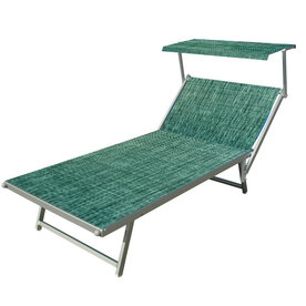 Aluminium ligbed VIP met groene structuur bekleding (Seeweed)