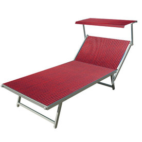 Aluminium ligbed VIP met aubergine bekleding (Turnipred)