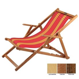 Beukenhouten ligstoel Anthias (fijn geweven)