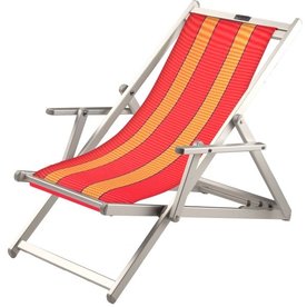 Aluminium ligstoel Anthias (fijn geweven)