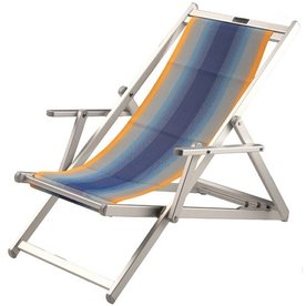 Aluminium ligstoel Blue Flex (fijn geweven)
