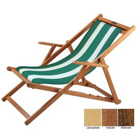 Beukenhouten ligstoel Pool Green (fijn geweven)