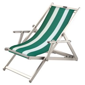 Aluminium ligstoel Pool Green (fijn geweven)