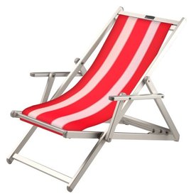 Aluminium ligstoel Red Lion (fijn geweven)