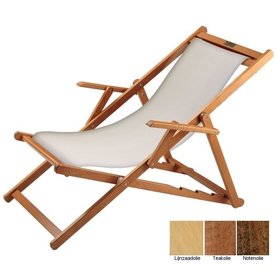 Beukenhouten ligstoel Bianco
