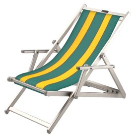 Aluminium ligstoel Avocado (fijn geweven)