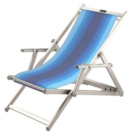 Aluminium ligstoel Lithodora (fijn geweven)