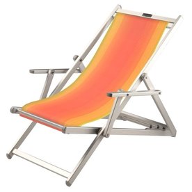 Aluminium ligstoel Fire (fijn geweven)