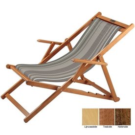 Beukenhouten ligstoel Desert Line (fijn geweven)