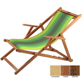 Beukenhouten ligstoel Golden Green (fijn geweven)