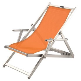 Aluminium ligstoel Gitano (grof geweven)