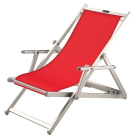 Aluminium ligstoel Rosso