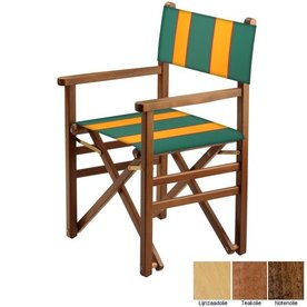 Beukenhouten regisseursstoel - groen met amber banen (Regista Avocado Classico)