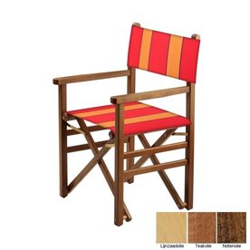 Beukenhouten regisseursstoel - rood met amber banen (Regista Anthias Classico)