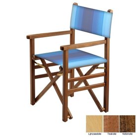 Beukenhouten regisseursstoel - blauw naar wit overlopend (Regista Lithodora Classico)
